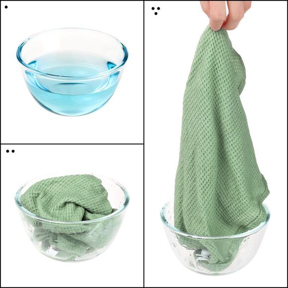 6Pack Cotton Weave Reusable Absorbent Cleaning Rags 14" x 14" Multi - Picture 4 of 6